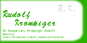 rudolf krompiger business card